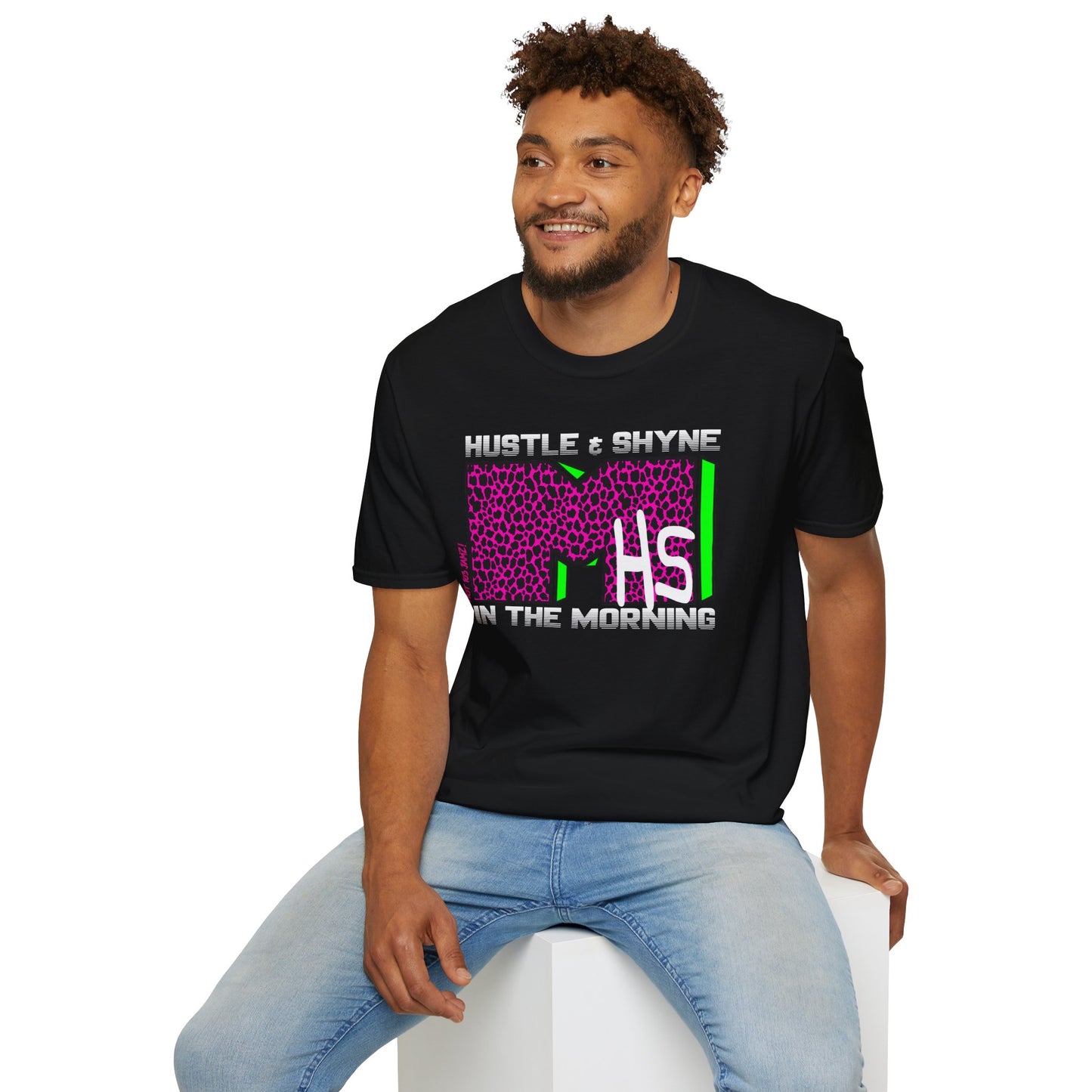 Hustle & Shyne (Alternate - Music TV) Unisex Softstyle T-Shirt